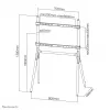 Neomounts NM-M1000Juoda TV grindų stovas 37-70 colių, 40 kg, 94 cm (37 coliai), 177,8 cm (70 colių), 200 x 200 mm, 600 x 400 mm, 0 - 1380 mm