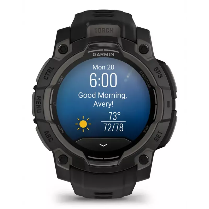 Išmanusis laikrodis Garmin Instinct 3 AMOLED Juoda