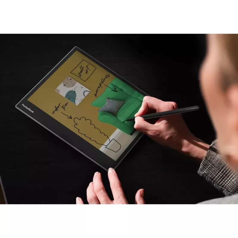 El. knygų skaitytuvas PocketBook InkPad Eo 10,3 colio 64 GB Wi‑Fi — 10,3 colio E Ink Kaleido, jutiklinis ekranas, MicroSD