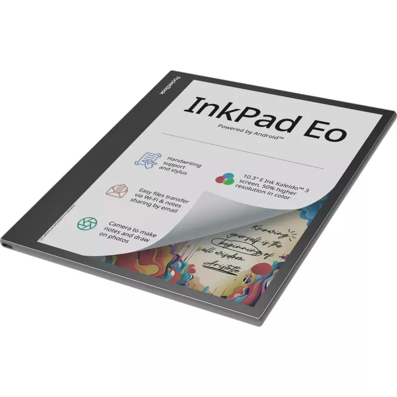 El. knygų skaitytuvas PocketBook InkPad Eo 10,3 colio 64 GB Wi‑Fi — 10,3 colio E Ink Kaleido, jutiklinis ekranas, MicroSD