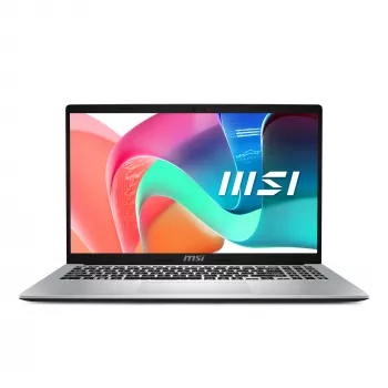 MSI Modern 15 F1MG-643NL Intel Core 7 150U nešiojamas kompiuteris 39,6 cm (15,6 colio) Full HD 16 GB DDR4-SDRAM 512 GB SSD Wi-Fi 6E (802.11ax) Windows 11 Home sidabrinis