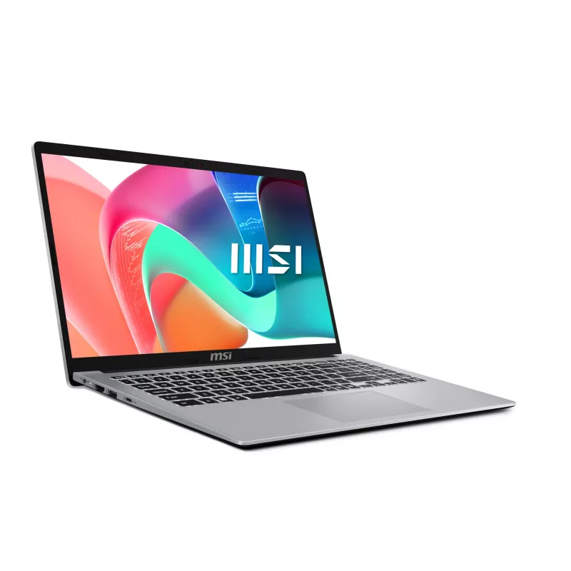 MSI Modern 15 F1MG-643NL Intel Core 7 150U nešiojamas kompiuteris 39,6 cm (15,6 colio) Full HD 16 GB DDR4-SDRAM 512 GB SSD Wi-Fi 6E (802.11ax) Windows 11 Home sidabrinis
