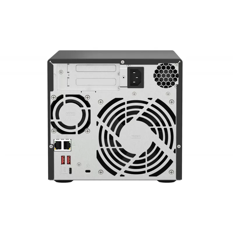 QNAP TS-473A NAS bokštinis Ryzen Embedded V1500B 8 GB DDR4 0 TB QNAP Turbo System juodos spalvos