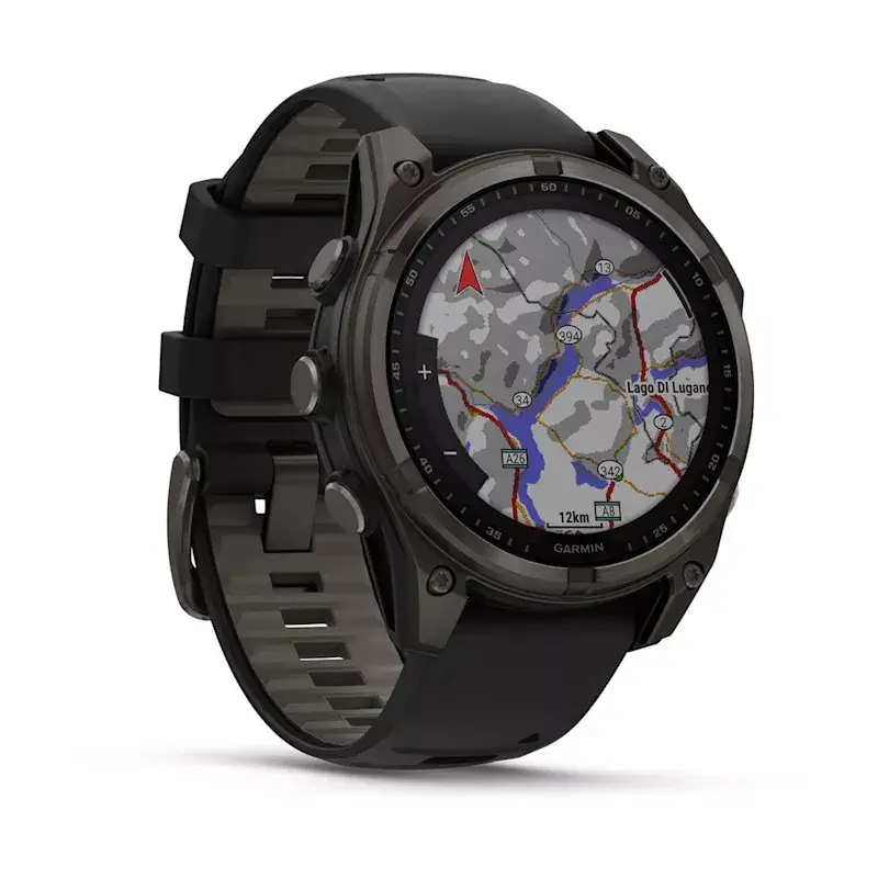 Sportinis išmanusis laikrodis GARMIN fenix 8 Black — 51 mm korpusas, Safyro lęšis, saulės energija, GPS, 32 GB, 10 ATM, 1,3 colio ekranas