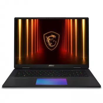 MSI Titan 18 HX AI A2XWJG-492NL Intel Core Ultra 9 285HX nešiojamas kompiuteris 45,7 cm (18 colių) UHD+ 64 GB DDR5-SDRAM 6 TB SSD NVIDIA GeForce RTX 5090 Wi-Fi 7 (802.11be) Windows 11 Pro juodos spalvos