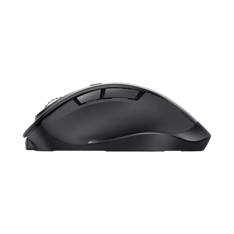 TRUST Fyda Office dešiniarankė belaidė pelė – RF + Bluetooth, optinė 2400 DPI, 6 mygtukai, juoda