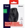 TRUST Fyda Office dešiniarankė belaidė pelė – RF + Bluetooth, optinė 2400 DPI, 6 mygtukai, juoda