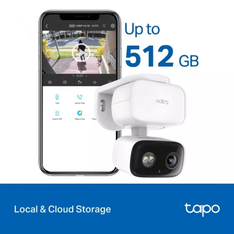 Apsaugos kamera TP-LINK Tapo C206 – vidaus/lauko 1080p HD, pakreipimas ir pasukimas, naktinis matymas, dvipusis garsas