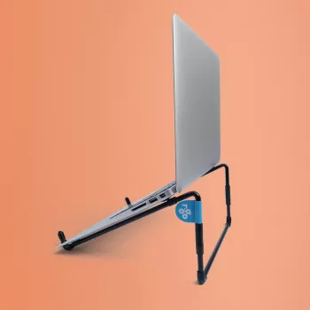 R-Go Tools nešiojamojo kompiuterio stovas R-Go Steel Travel, ergonomiškas ir sulankstomas, tinkamas 10–22 colių nešiojamiesiems kompiuteriams, juodas