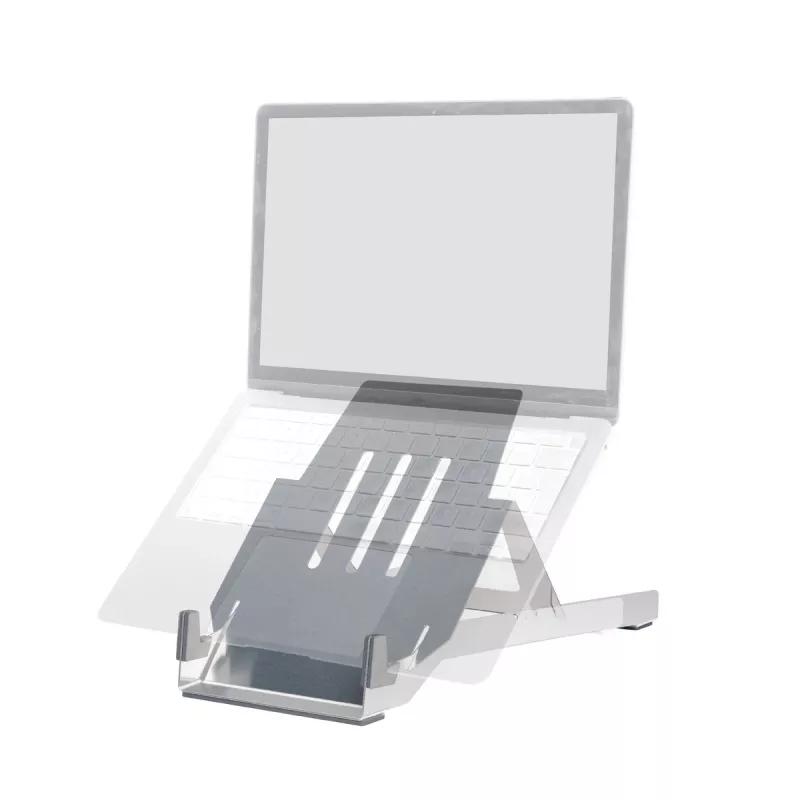 R-Go Tools nešiojamojo kompiuterio stovas R-Go Riser Basic, sulankstomas ir reguliuojamas nešiojamojo kompiuterio stovas, aliuminis, sidabrinis