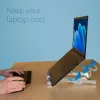 R-Go Tools nešiojamojo kompiuterio stovas R-Go Riser Basic, sulankstomas ir reguliuojamas nešiojamojo kompiuterio stovas, aliuminis, sidabrinis