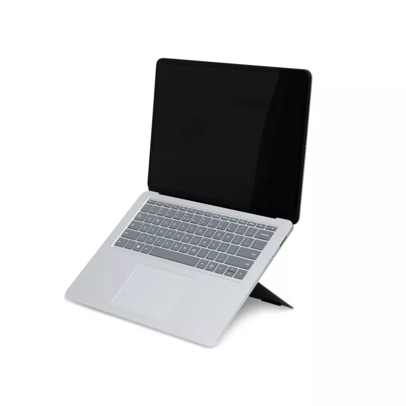 R-Go Tools nešiojamojo kompiuterio stovas R-Go Riser Attachable, reguliuojamas, integruotas su nešiojamuoju kompiuteriu, aliuminis, juodas