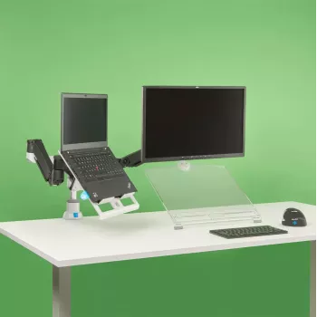 R-Go Tools nešiojamojo kompiuterio laikiklis R-Go Morelia, modulis Caparo ir Zepher monitoriaus laikikliui