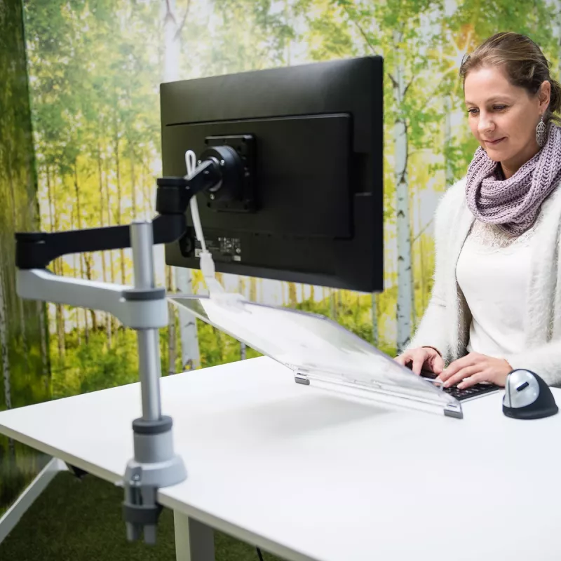 R-Go Tools R-Go Morelia dokumentų laikiklis, modulis su Caparo ir Zepher monitoriaus laikikliu