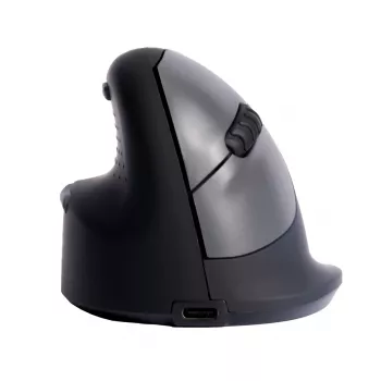R-Go Tools ergonominė pelė R-Go HE Break su pertraukų programine įranga, vidutinė (plaštakos dydis 165–185 mm), kairiarankiams, Bluetooth, juoda