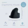 R-Go Tools ergonominė pelė R-Go HE Break su pertraukų programine įranga, vidutinė (plaštakos dydis 165–185 mm), kairiarankiams, Bluetooth, juoda