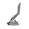 R-Go Tools nešiojamojo kompiuterio stovas R-Go Riser Document, ergonomiškas, sulankstomas ir reguliuojamas stovas su dokumentų laikikliu, juodas