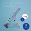 R-Go Tools nešiojamojo kompiuterio stovas R-Go Riser Document, ergonomiškas, sulankstomas ir reguliuojamas stovas su dokumentų laikikliu, juodas