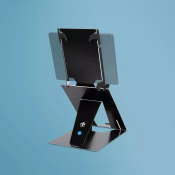 „R-Go Tools“ planšetės ir nešiojamojo kompiuterio stovas „R-Go Riser Duo“, tinkamas 10–22 colių ekranams, juodas
