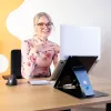 „R-Go Tools“ planšetės ir nešiojamojo kompiuterio stovas „R-Go Riser Duo“, tinkamas 10–22 colių ekranams, juodas