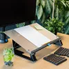 R-Go Tools dokumentų laikiklis R-Go Read2Write, tinkamas skaitymui ir rašymui, ergonomiškas, su minkštu porolono riešo atrama, matinis akrilas