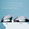 R-Go Tools dokumentų laikiklis R-Go Read2Write, tinkamas skaitymui ir rašymui, ergonomiškas, su minkštu porolono riešo atrama, matinis akrilas