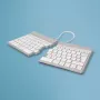 R-Go Tools Ergonominė klaviatūra R-Go Split Break su pertraukų programine įranga, ergonominė padalyta klaviatūra, QWERTY (UK), Bluetooth, balta