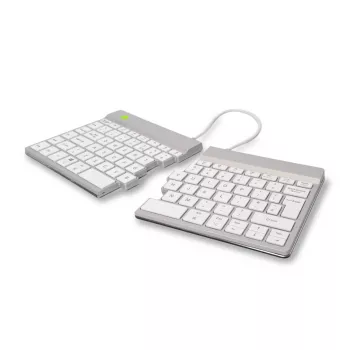 R-Go Tools Ergonominė klaviatūra R-Go Split Break su pertraukų programine įranga, ergonominė padalyta klaviatūra, QWERTY (UK), Bluetooth, balta