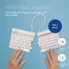 R-Go Tools Ergonominė klaviatūra R-Go Split Break su pertraukų programine įranga, ergonominė padalyta klaviatūra, QWERTY (UK), Bluetooth, balta