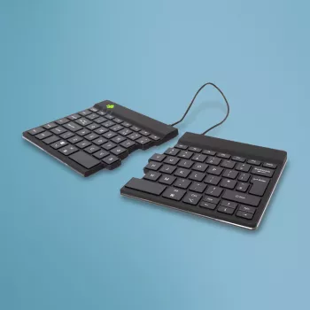 R-Go Tools ergonominė klaviatūra R-Go Split Break su pertraukų programine įranga, ergonominė padalinta klaviatūra, QWERTY (UK), Bluetooth, juoda