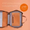 R-Go Tools nešiojamojo kompiuterio krepšys R-Go Viva, natūralios odos, su integruotu nešiojamojo kompiuterio stovu, petnešos dirželiu, 15,6 col., rudas