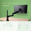R-Go Tools Monitoro rankena R-Go Caparo Single, visiškai reguliuojama su dujine spyruokle, 3–9 kg apkrova, 100 % žiedinė, juoda