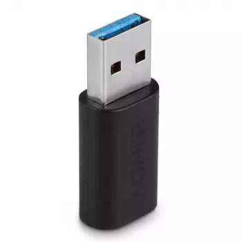 Lindy USB 3.2 Type A į C adapteris, USB 3.2 Type A, USB 3.2 Type C, juoda