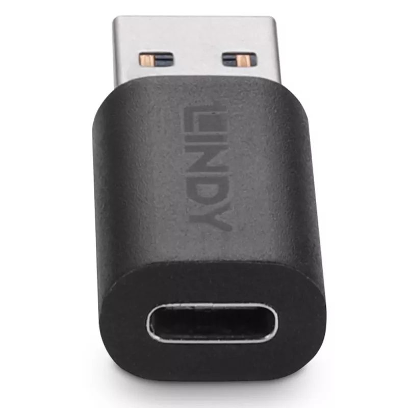 Lindy USB 3.2 Type A į C adapteris, USB 3.2 Type A, USB 3.2 Type C, juoda