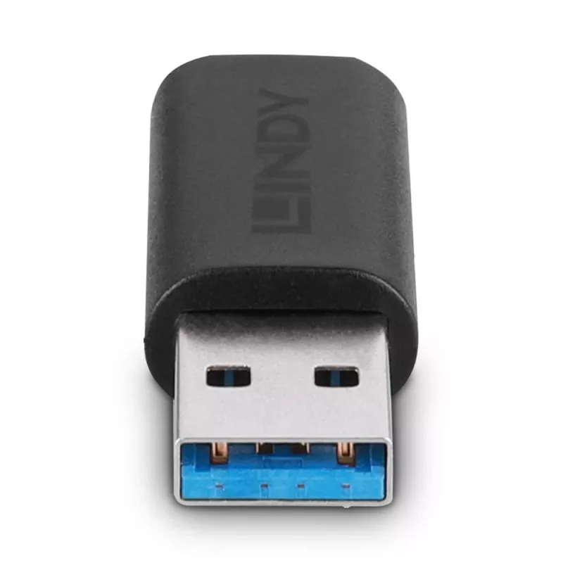 Lindy USB 3.2 Type A į C adapteris, USB 3.2 Type A, USB 3.2 Type C, juoda