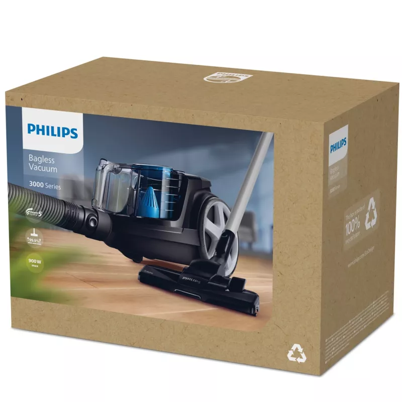 Philips 3000 series FC9331/09 dulkių siurblys 1.5 L cilindrinis dulkių siurblys Sausas 900 W Be maišelio