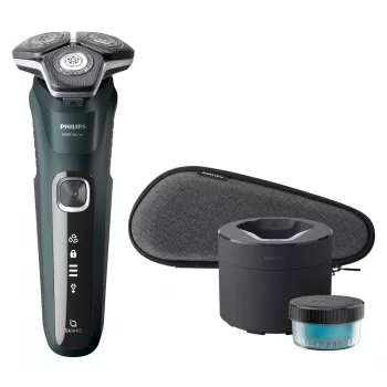 Elektrinis rotacinis skutimosi peilis Philips Series 5000 S5884/50 — 3 galvučių, drėgnam ir sausam skutimuisi, įkraunamas per USB