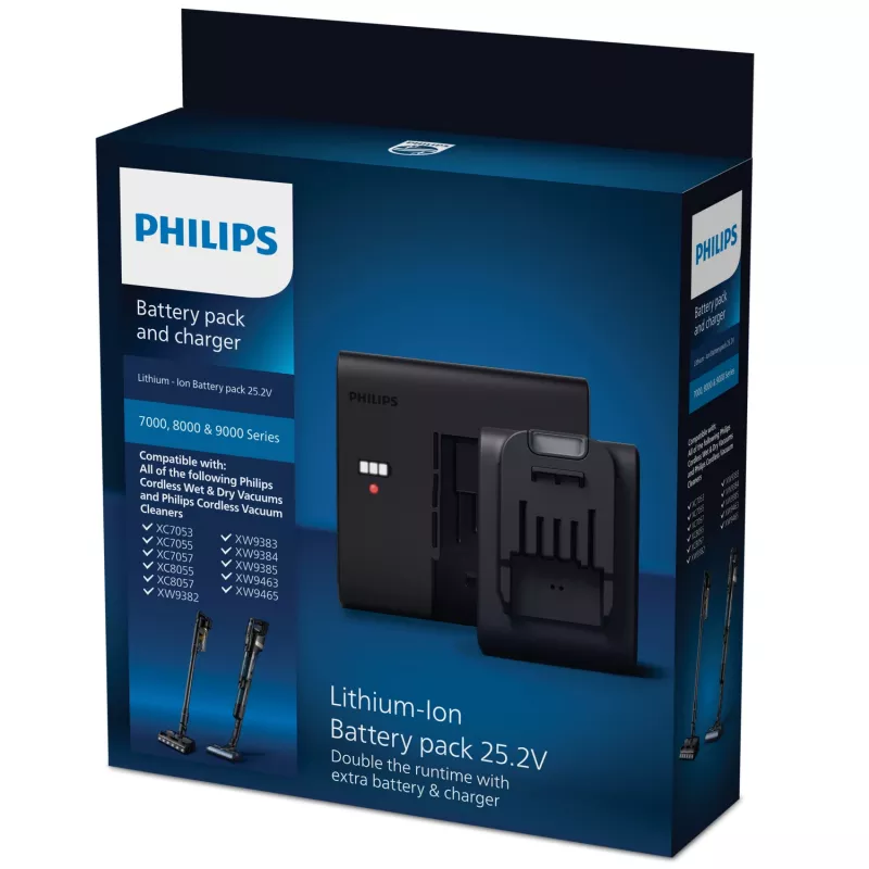 Baterija Philips XV1797 belaidžiam dulkių siurbliui, juoda