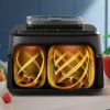 Karšto oro gruzdintuvė Philips 5000 serija NA551/00 — 9 l talpa, 2300 W, jutiklinis valdymas, LED ekranas, juoda/sidabrinė