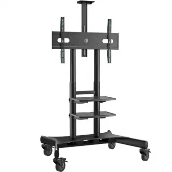 Grindų stovas televizoriui ONKRON TS1881-B 50–86 colių ekranams, 105,9 kg talpa, VESA 200x200–800x500, aukštis 1350–1650 mm, juodas