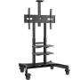 Grindų stovas televizoriui ONKRON TS1881-B 50–86 colių ekranams, 105,9 kg talpa, VESA 200x200–800x500, aukštis 1350–1650 mm, juodas