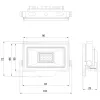 LED sienos/fasado šviestuvas OLLO VS121C-10W-40K — 10 W, 1000 lm, 4000 K
