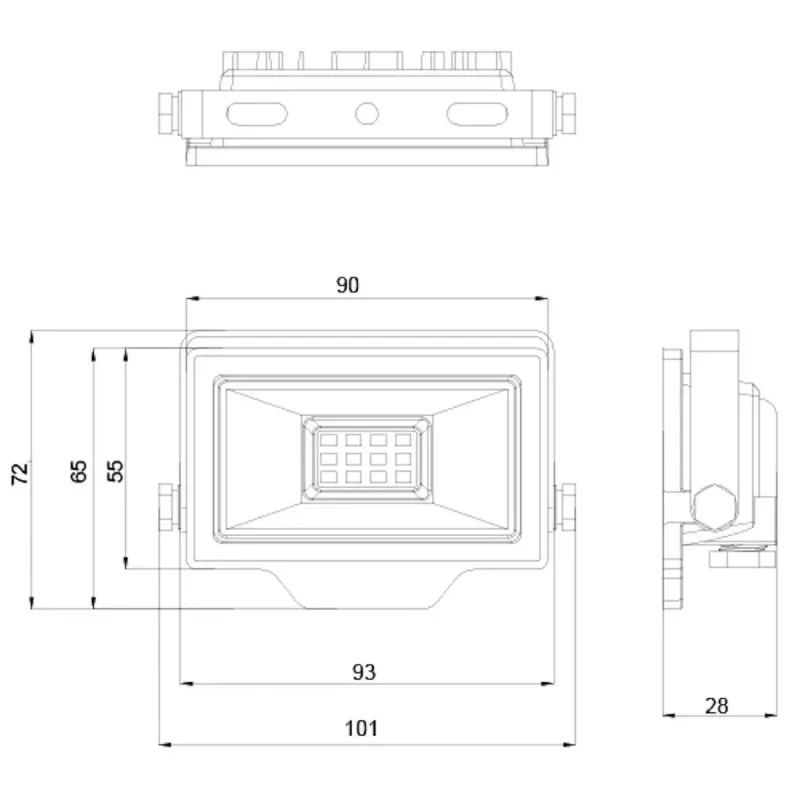 LED sienos/fasado šviestuvas OLLO VS121C-10W-40K — 10 W, 1000 lm, 4000 K