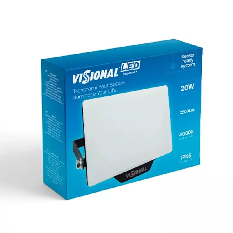 LED fasado šviestuvas VISIONAL VS122-20W-40K — 20 W, 4000 K, 2200 lm