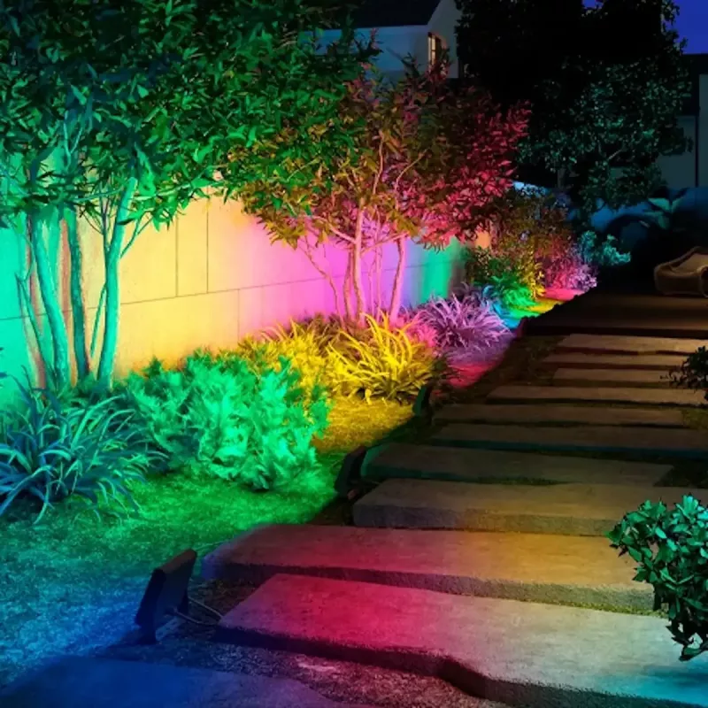 Lauko LED prožektorius OLLO VS121C-20W-RGB 20W 1900lm RGB