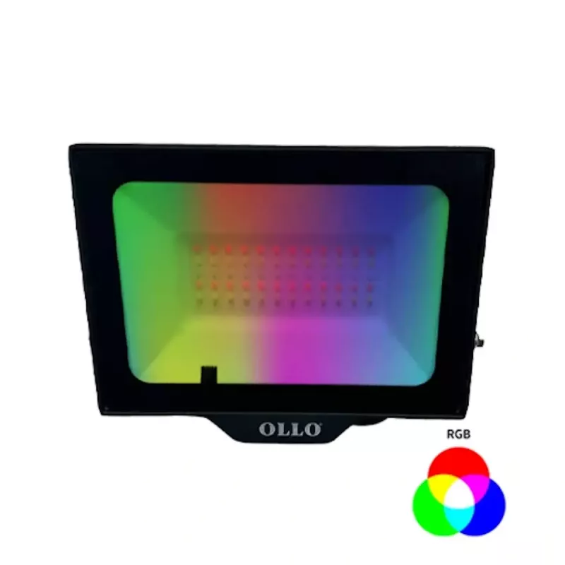 Lauko LED prožektorius OLLO VS121C-50W-RGB — 50 W, 4750 lm, RGB