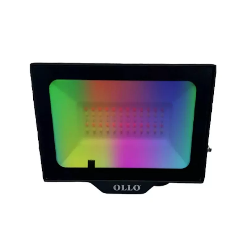 Lauko LED prožektorius OLLO VS121C-50W-RGB — 50 W, 4750 lm, RGB