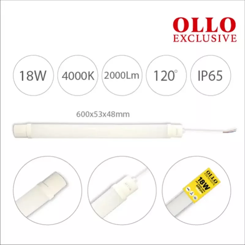 LED skydinis šviestuvas OLLO FF102-18W — 18 W galia, 2000 lm šviesos srautas