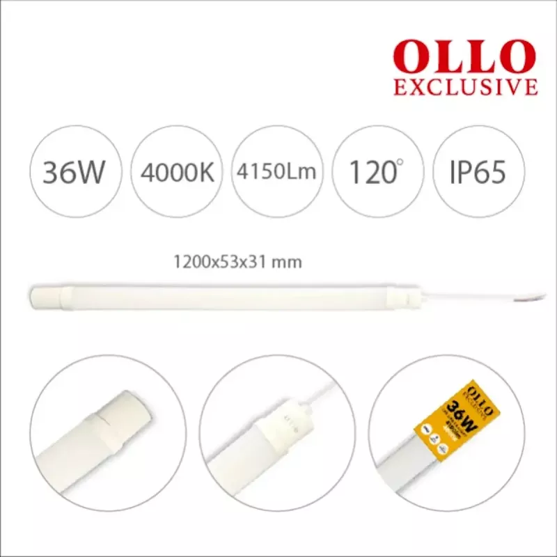 LED panelinė lempa OLLO FF102-36W — 36 W, 4150 lm šviesos srautas