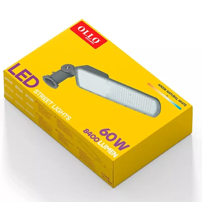 LED lemputė OLLO VS702 — galios sąnaudos 60 W, šviesos srautas 8400 lm